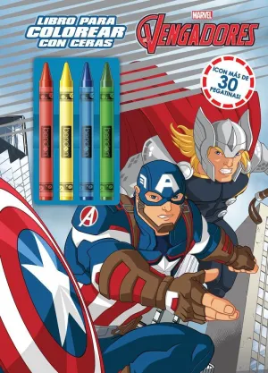 LOS VENGADORES.  LIBRO PARA COLOREAR CON CERAS