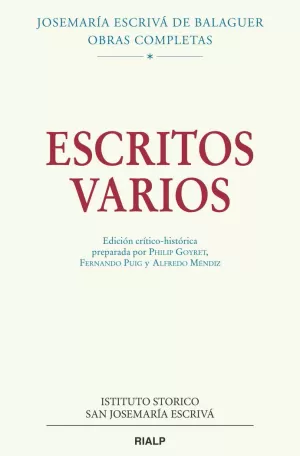 ESCRITOS VARIOS (1927-1974). EDICIÓN CRÍTICO-HISTÓRICA