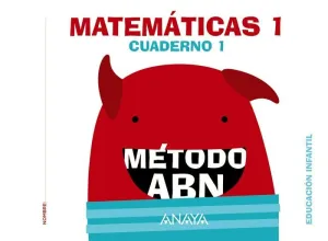 NIVEL 1 CUADERNO MATEMÁTICAS 1  ABN  INFANTIL 3 AÑ
